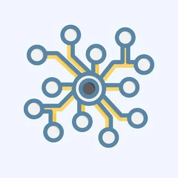 Icon Neural Network. related to Machine Learning symbol. doodle style. simp.. イラスト素材