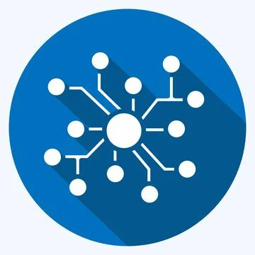 Icon Neural Network. related to Machine Learning symbol. long shadow style... Stockillustratie