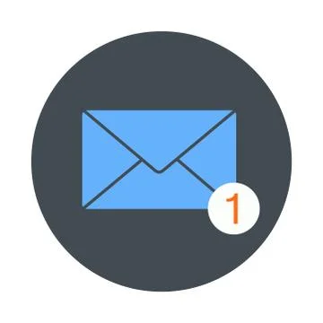 Icon of new email envelope vector image Stock Illustration