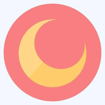 Icon New Moon - Flat Style - Simple illustration Stock Illustration
