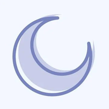 Icon New Moon - Two Tone Style - Simple illustration Stock Illustration