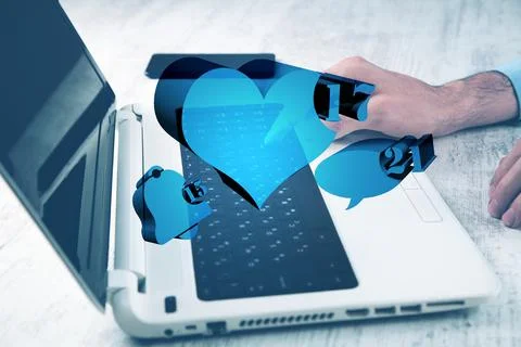 Icon of a new notification message. Stock Photos
