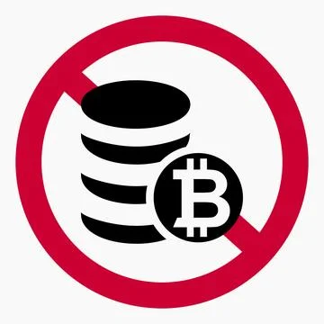 Icon no bitcoin. Stock Illustration