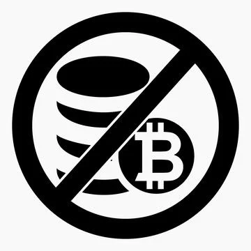 Icon no bitcoin. Stock Illustration