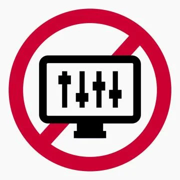 Icon no settings. Stock Illustration