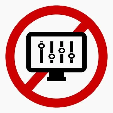 Icon no settings. Stock Illustration
