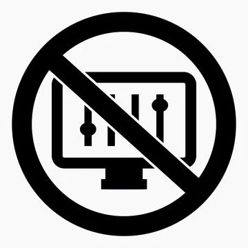 Icon no settings. Stock Illustration