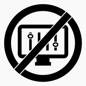 Icon no settings. Stock Illustration
