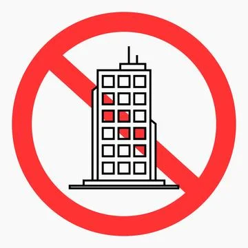Icon no skyscrapers. Stock Illustration