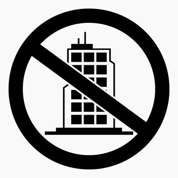 Icon no skyscrapers. Ilustración de archivo