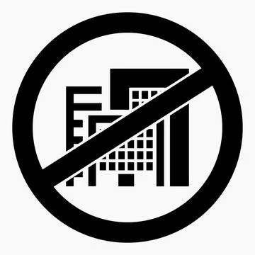 Icon no skyscrapers. Stock Illustration
