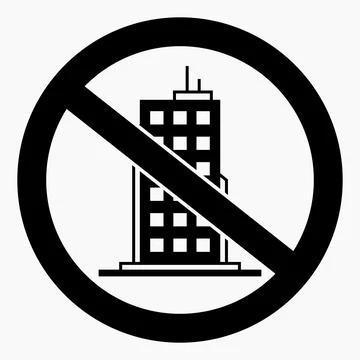 Icon no skyscrapers. Stock Illustration