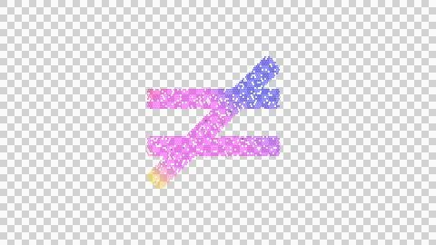 Icon not equal is made up of LED square shapes. There are bright diodes and Illustrazione stock