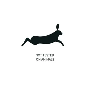 Icon not tested on animals Stock Illustration