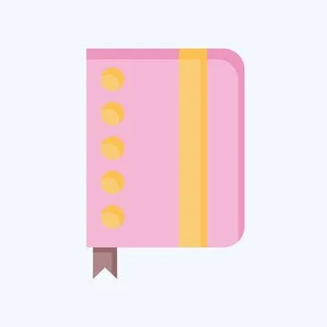 Icon Notebook. related to Post Office symbol. flat style. simple design edi.. Illustration