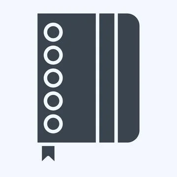 Icon Notebook. related to Post Office symbol. glyph style. simple design ed.. Illustration