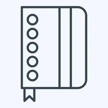Icon Notebook. related to Post Office symbol. line style. simple design edi.. Illustrazione stock