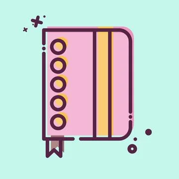 Icon Notebook. related to Post Office symbol. MBE style. simple design edit.. Illustration