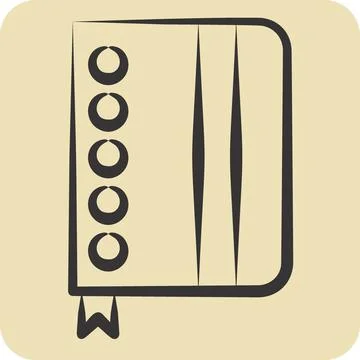 Icon Notebook. related to Post Office symbol. hand drawn style. simple desi.. Illustration
