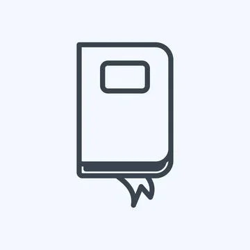 Icon Notebook. suitable for Web Interface symbol. line style. simple design e 库存插图