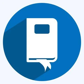 Icon Notebook. suitable for Web Interface symbol. long shadow style. simple d イラスト素材