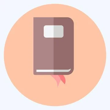 Icon Notebook. suitable for Web Interface symbol. flat style. simple design e Stockillustratie