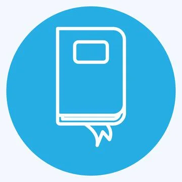 Icon Notebook. suitable for Web Interface symbol. blue eyes style. simple des Stockillustratie