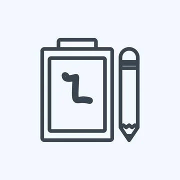 Icon Notepad. suitable for Web Interface symbol. line style. simple design ed 스톡 일러스트