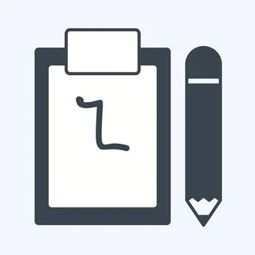 Icon Notepad. suitable for Web Interface symbol. glyph style. simple design e イラスト素材
