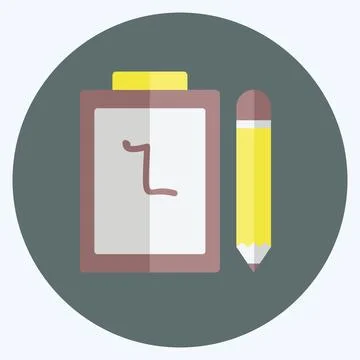 Icon Notepad. suitable for Web Interface symbol. flat style. simple design ed イラスト素材
