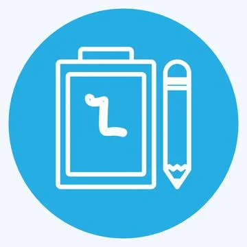 Icon Notepad. suitable for Web Interface symbol. blue eyes style. simple desi Stockillustratie