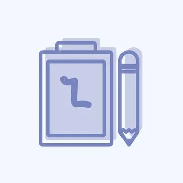 Icon Notepad. suitable for Web Interface symbol. two tone style. simple desig 스톡 일러스트