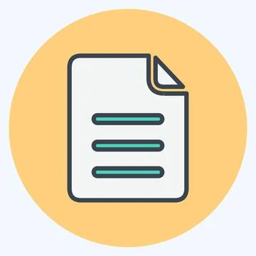 Icon Notes. suitable for Mobile Apps symbol. color mate style. simple design  Stock Illustration