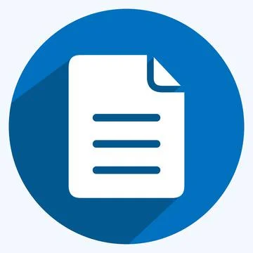 Icon Notes. suitable for Mobile Apps symbol. long shadow style. simple design Illustrazione stock