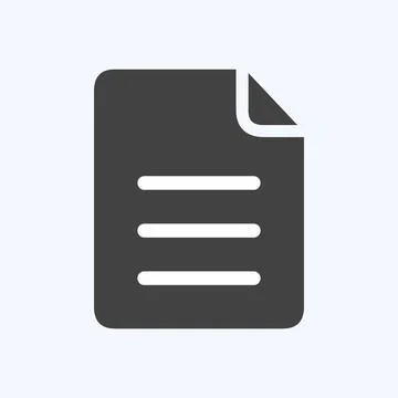 Icon Notes. suitable for Mobile Apps symbol. glyph style. simple design edita Illustrazione stock