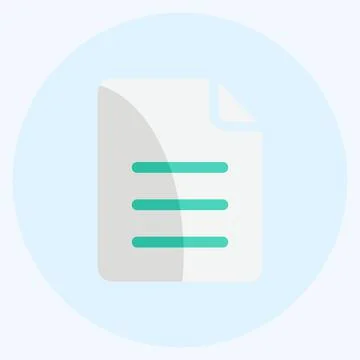 Icon Notes. suitable for Mobile Apps symbol. flat style. simple design editab Illustrazione stock