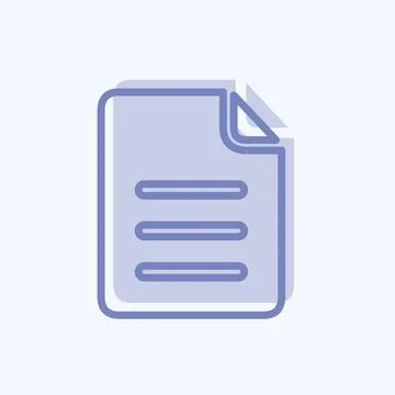 Icon Notes. suitable for Mobile Apps symbol. two tone style. simple design ed Stock Illustration