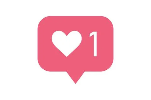 Like icon notification. Heart for social network Stock Illustration