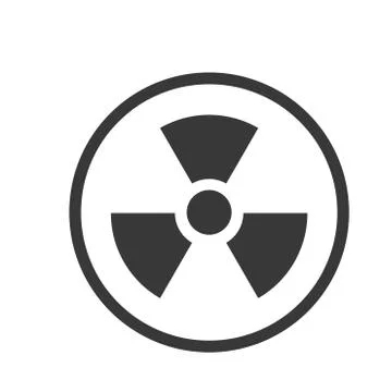 Icon of Nuclear in Circle line - vector iconic design Stock Illustration