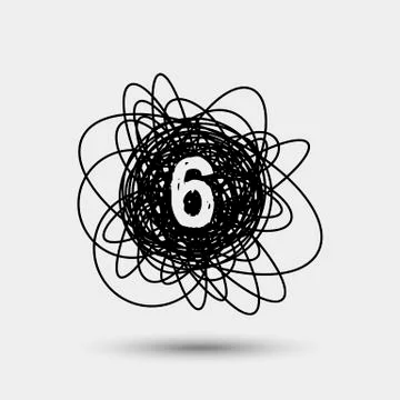 Icon with number isolated on gray background Stock Illustration