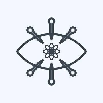Icon Observation. suitable for data analytics symbol. line style. simple desi 스톡 일러스트