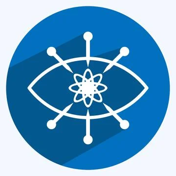 Icon Observation. suitable for data analytics symbol. long shadow style. simp 스톡 일러스트