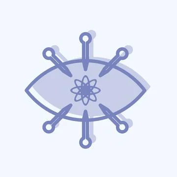 Icon Observation. suitable for data analytics symbol. two tone style. simple  스톡 일러스트