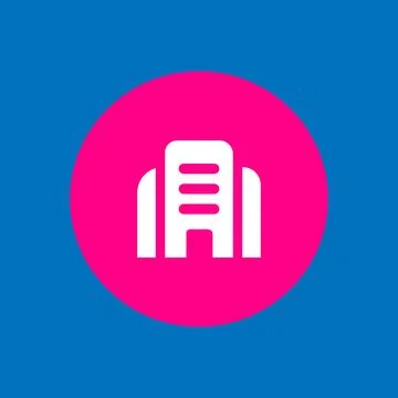 Icon of the office building. Flat design style eps 10. building Stock Illustration
