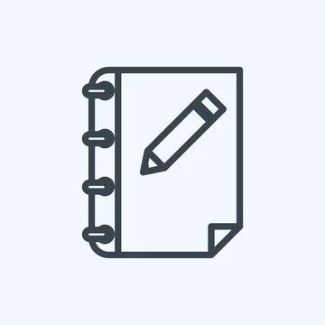 Icon Official Document. suitable for Wedding symbol. line style. simple desig Illustrazione stock