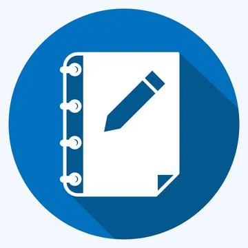 Icon Official Document. suitable for Wedding symbol. long shadow style. simpl Illustrazione stock