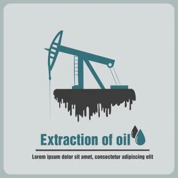 Icon oil rig Stock Illustration