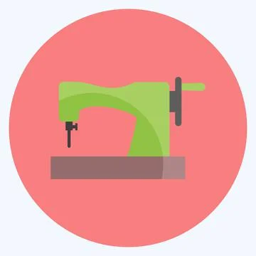 Icon Old Style Machine. suitable for Tailor symbol. flat style. simple design Stock Illustration