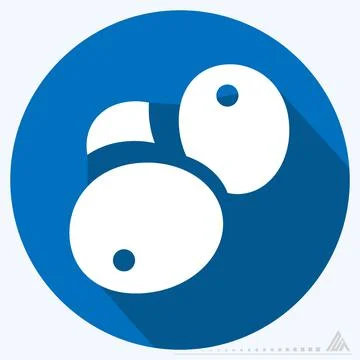 Icon Olive - Long Shadow Style Stock Illustration