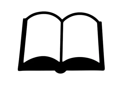 Icon. An open book on the table. Stock Illustration